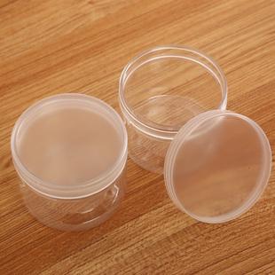 塑料透明白色收纳盒圆形圆柱有盖小盒子产品饰品包装整理工具
